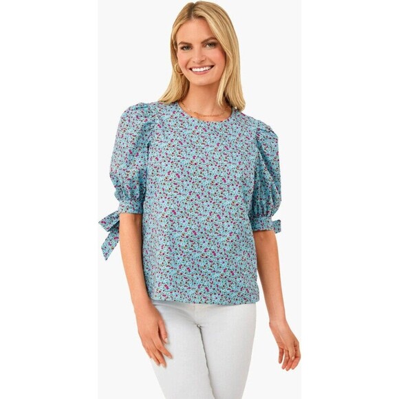 Hyacinth House Tuckernuck Puff  Blouse Top Floral Ditsy Romantic Feminine Small - Picture 1 of 10